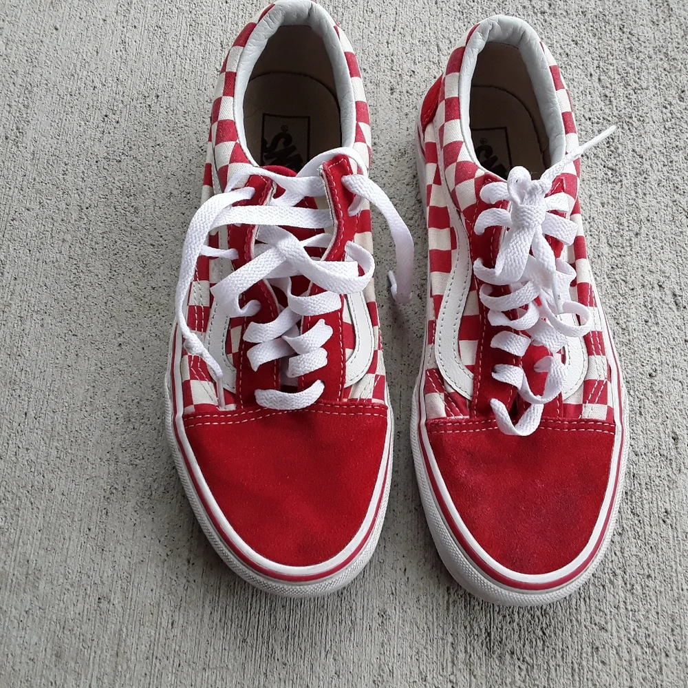 Van's Old Skool Checkered Canvas Suede Shoes - Picture 8 of 8